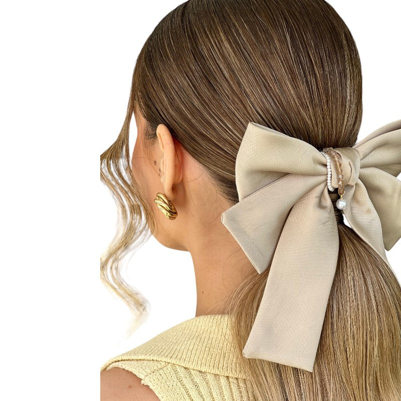 Cream Voile Bow Hair Clip Cream Voile Bow Hair Clip