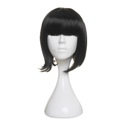 Carla wig made of pre-styled synthetic fiber.