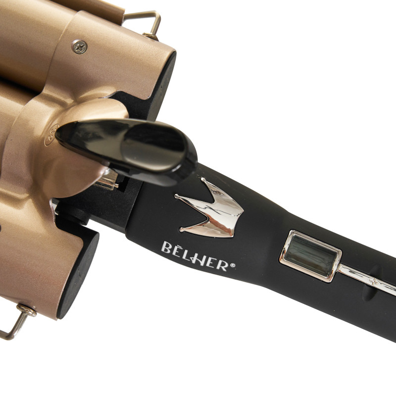 Triple waving Curling iron cu LCD, 32 mm| BELHER Triple waving Curling iron cu LCD, 32 mm| BELHER