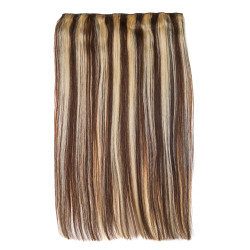 VIP Clip-On Weft Chocolate Brunette with Highlights
