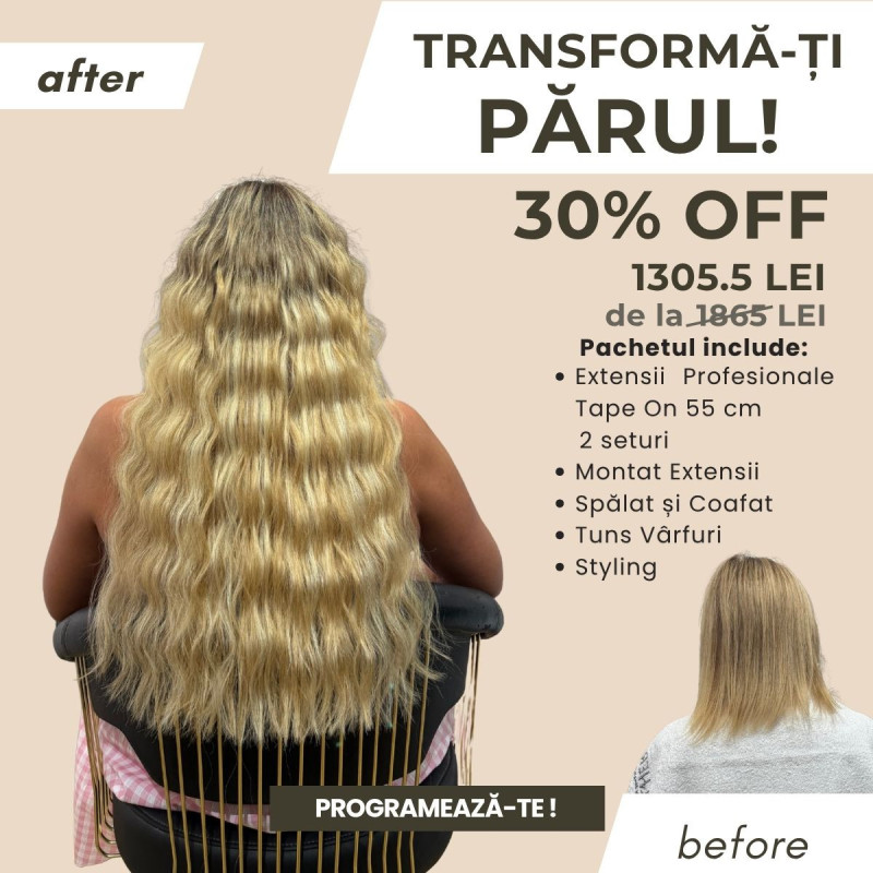VIP tape-on extensions Mix Grey Blonde