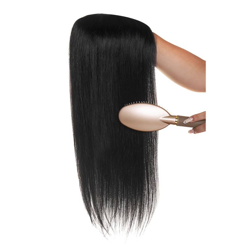 Peruca Partiala Naturala Monofilament 50cm Negru Intens Peruca Partiala Naturala Monofilament 50cm Negru Intens