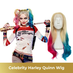 Celebrity Harley Ombre Pink-Blue Wig