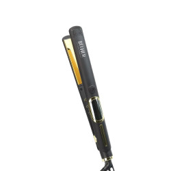 Professional flat iron with titanium plates