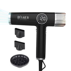 BELHER hair dryer — a high-performance tool designed for professionals