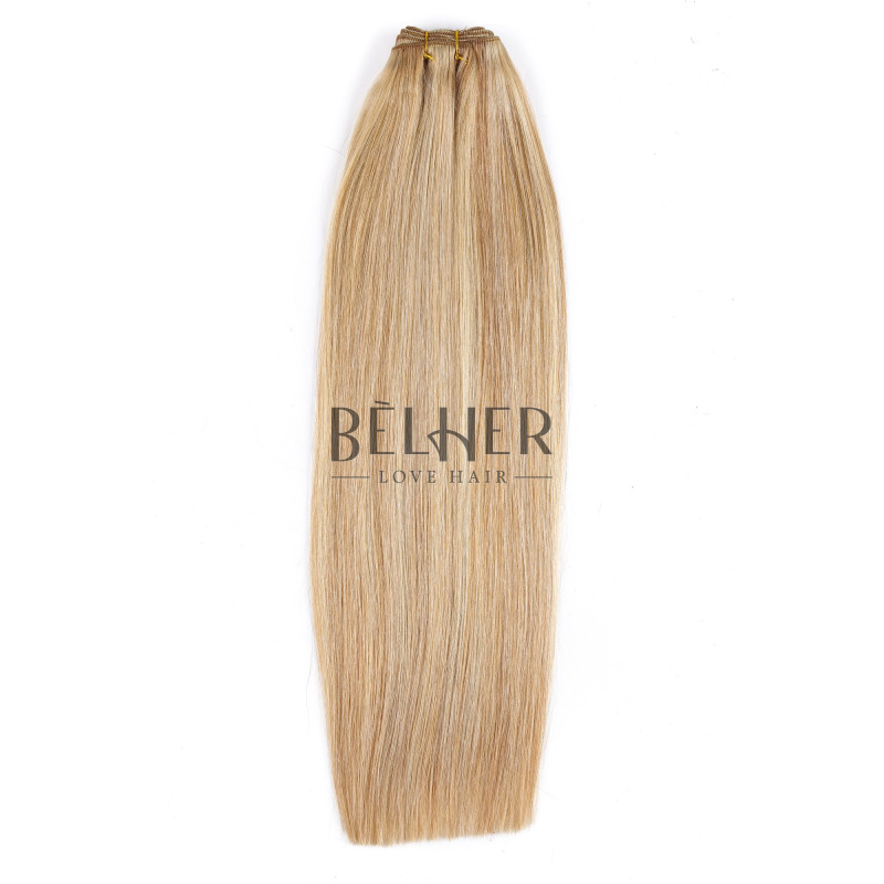 Mix Blond Cenusiu Extensii Cusute Deluxe