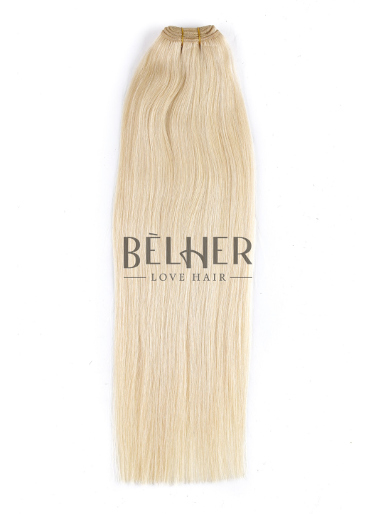 Blond Platinat Extensii Cusute Deluxe