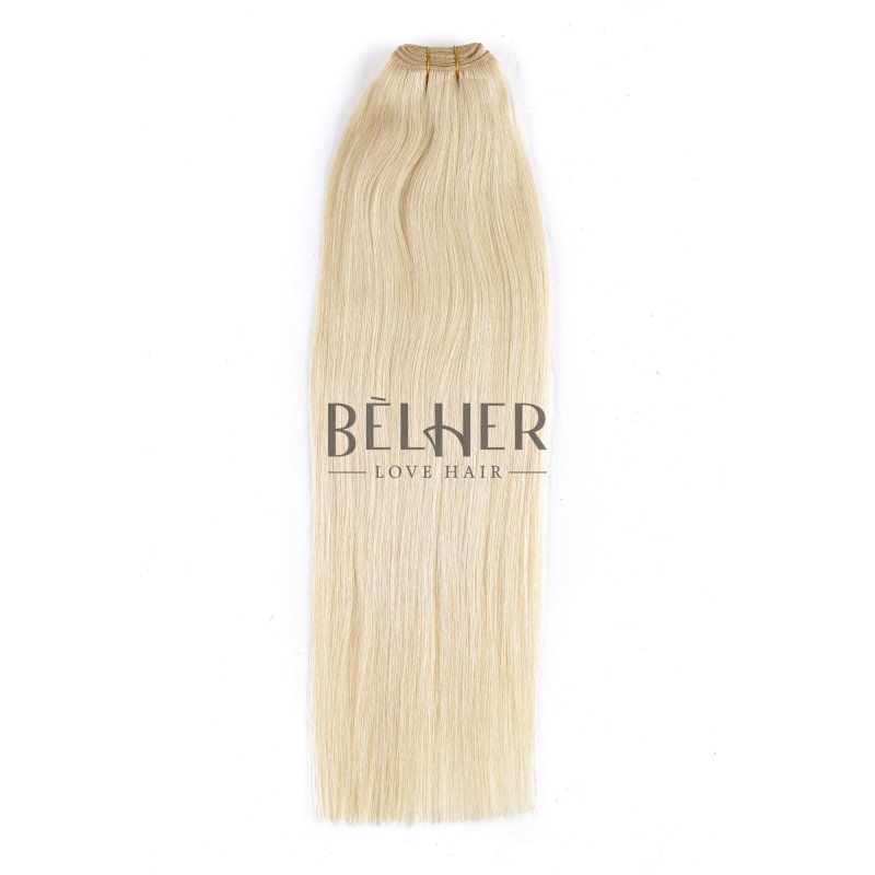 Blond Platinat Extensii Cusute Deluxe