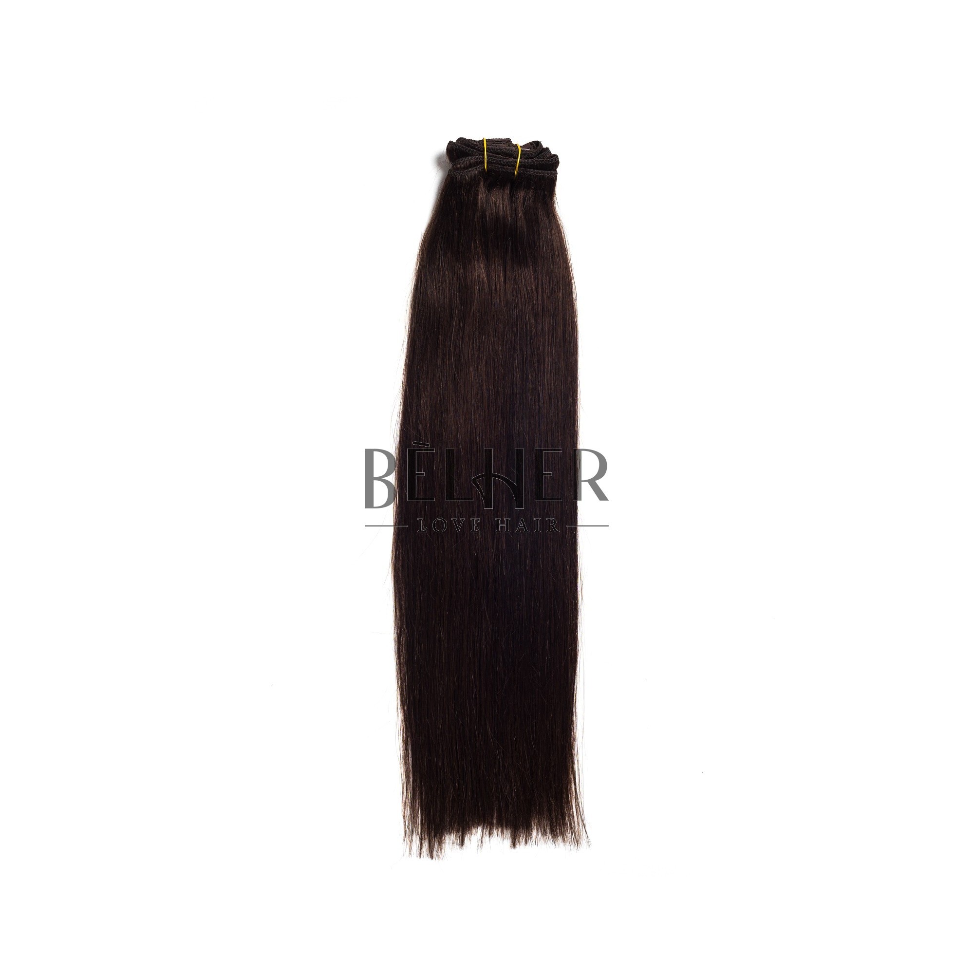 Extensii clip-on premium saten inchis