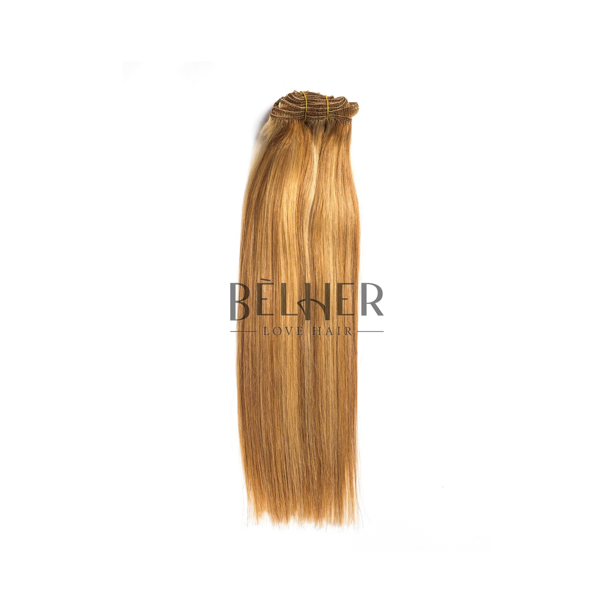 Extensii clip-on premium mix blond auriu
