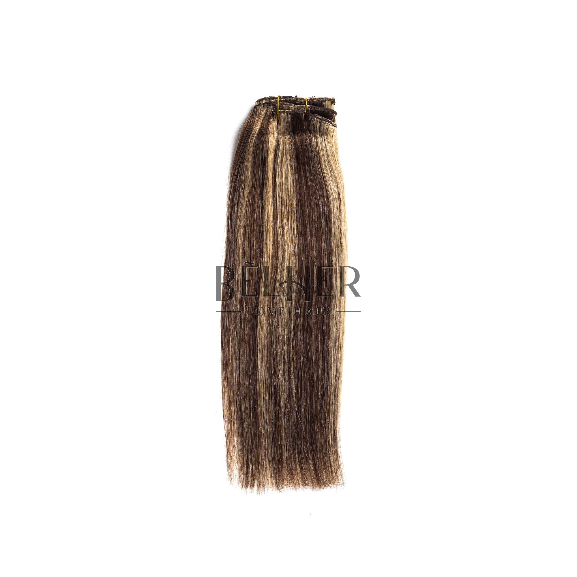 Extensii clip-on premium ciocolatiu cu suvite