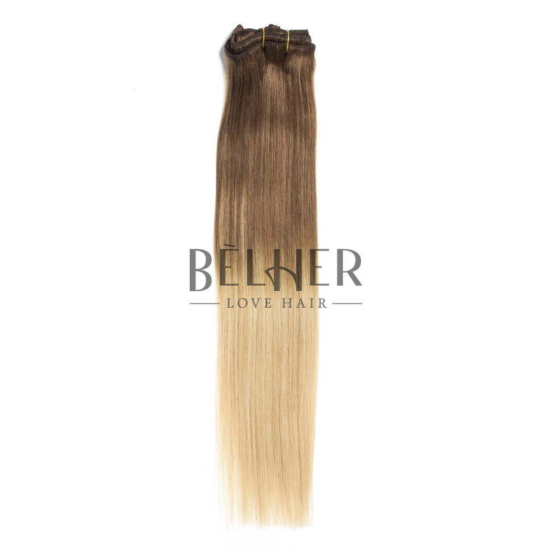 Ombre Saten Natural/Blond Clip-On Premium