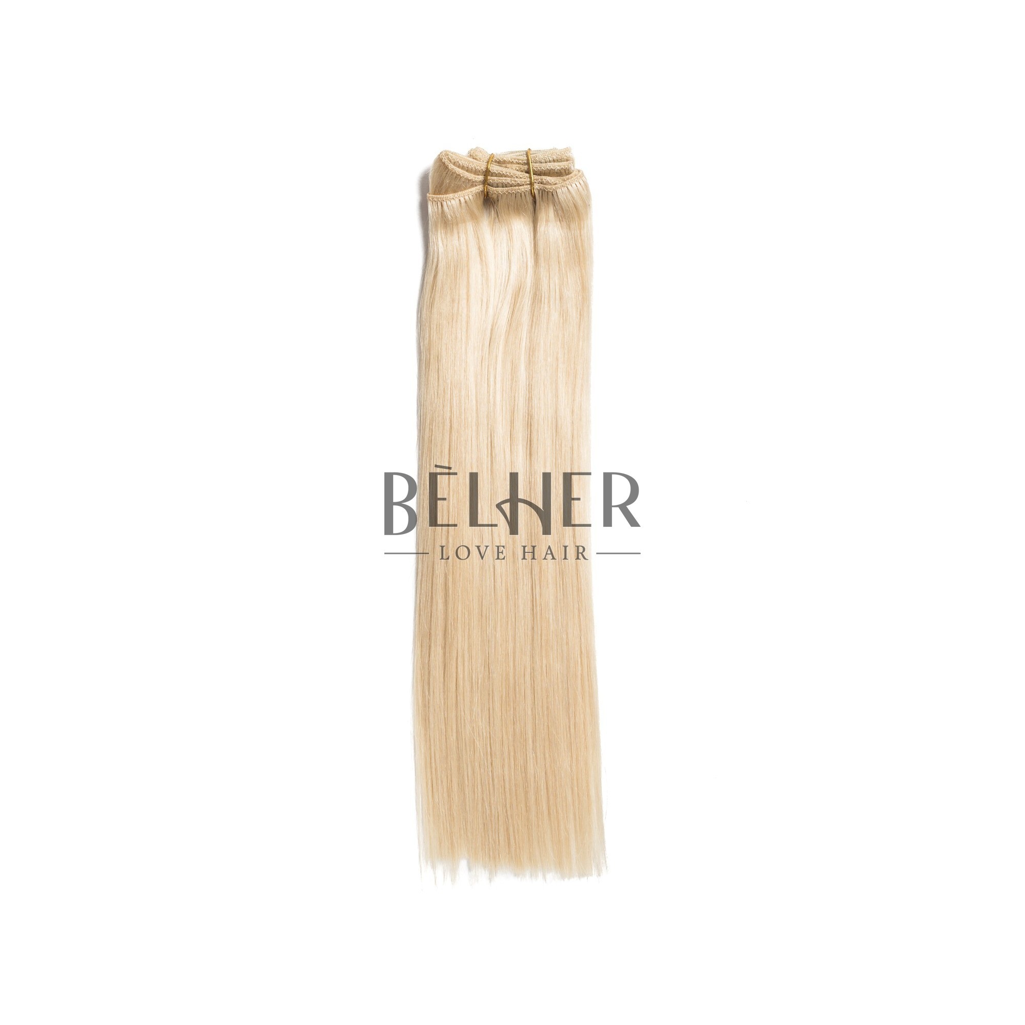Extensii clip-on premium blond platinat