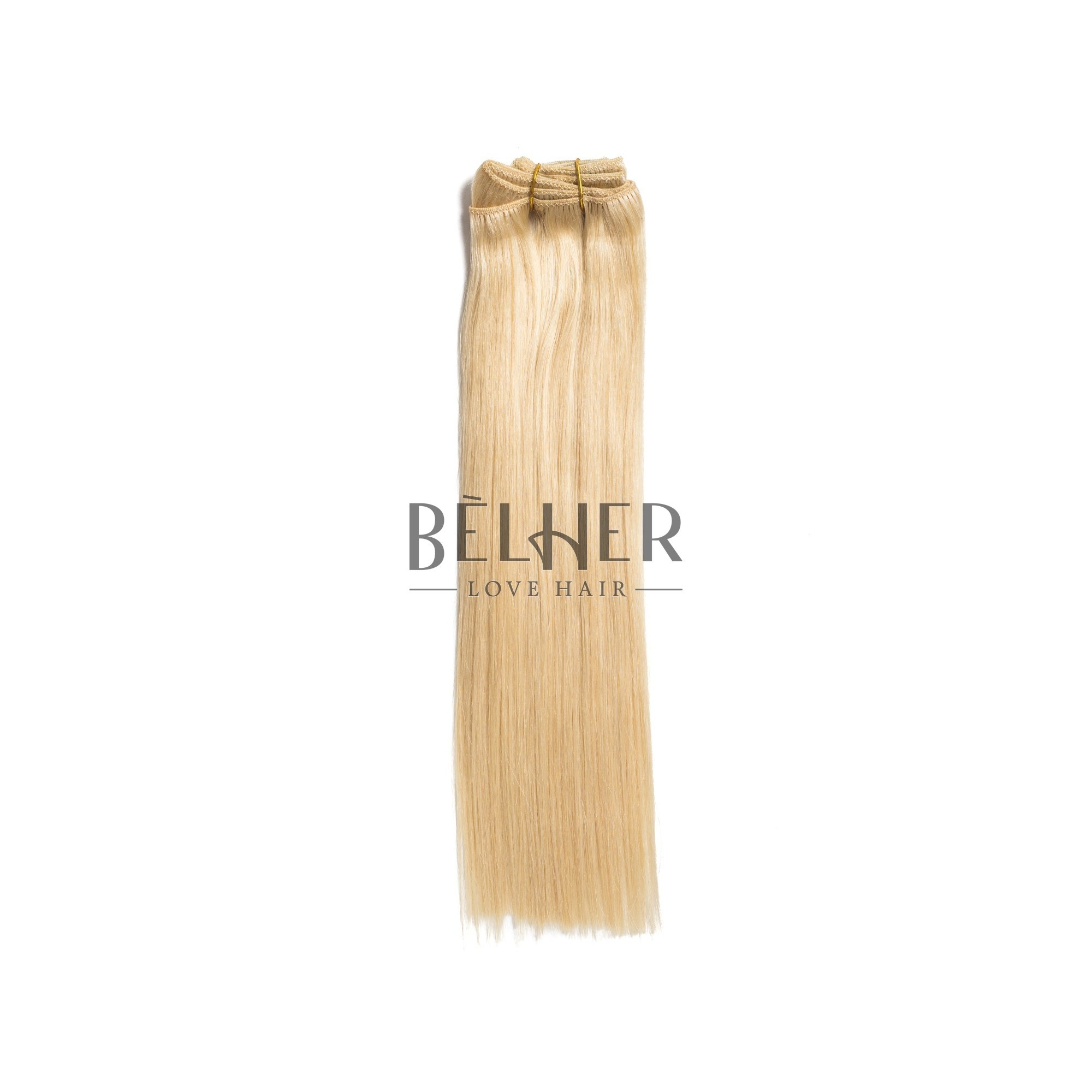 Extensii clip-on premium blond deschis auriu