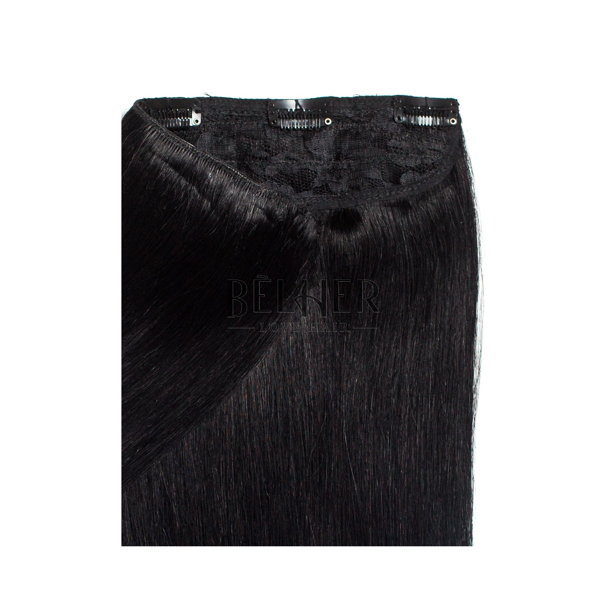 Tresa clip-on deluxe negru intens
