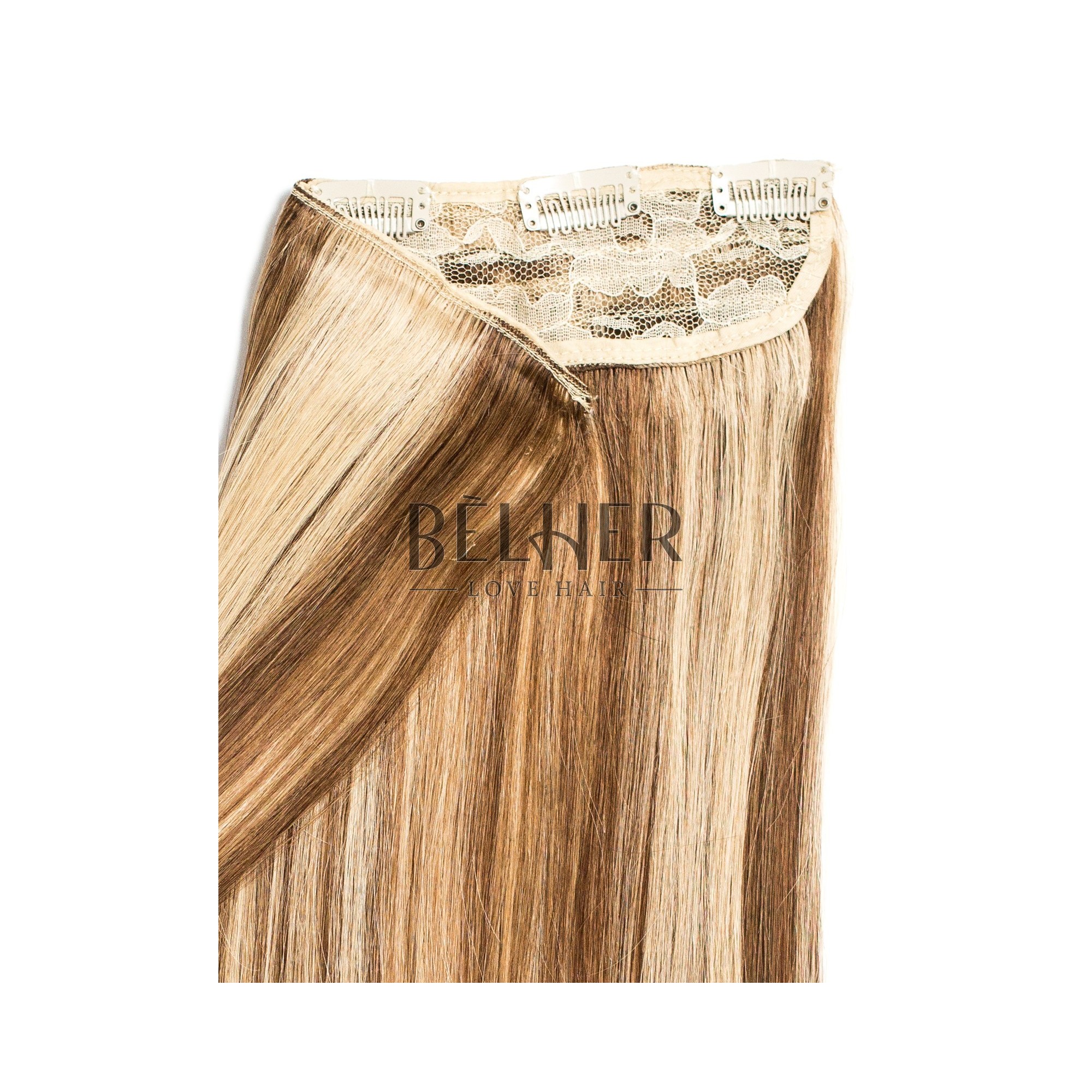 Tresa clip-on deluxe saten deschis cu suvite