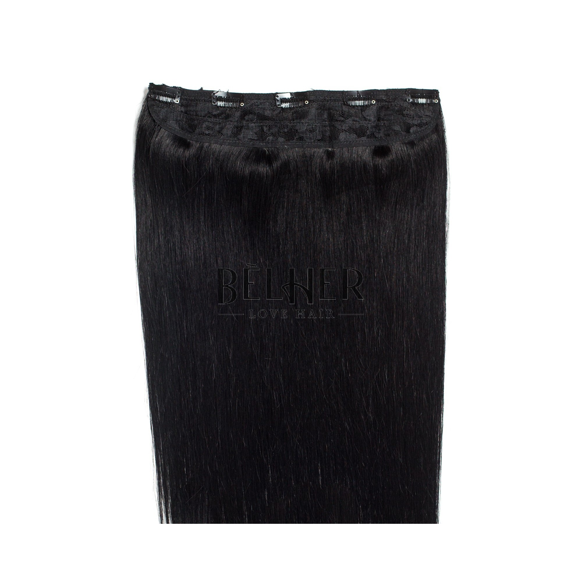 Tresa clip-on premium negru intens