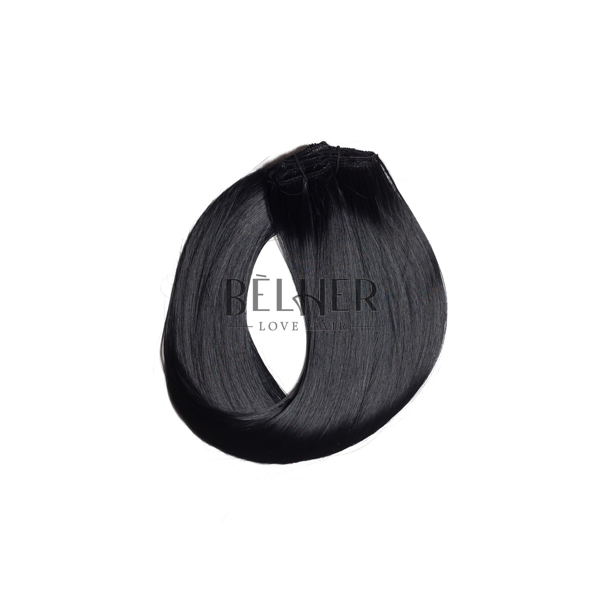 Extensii clip-on negru intens