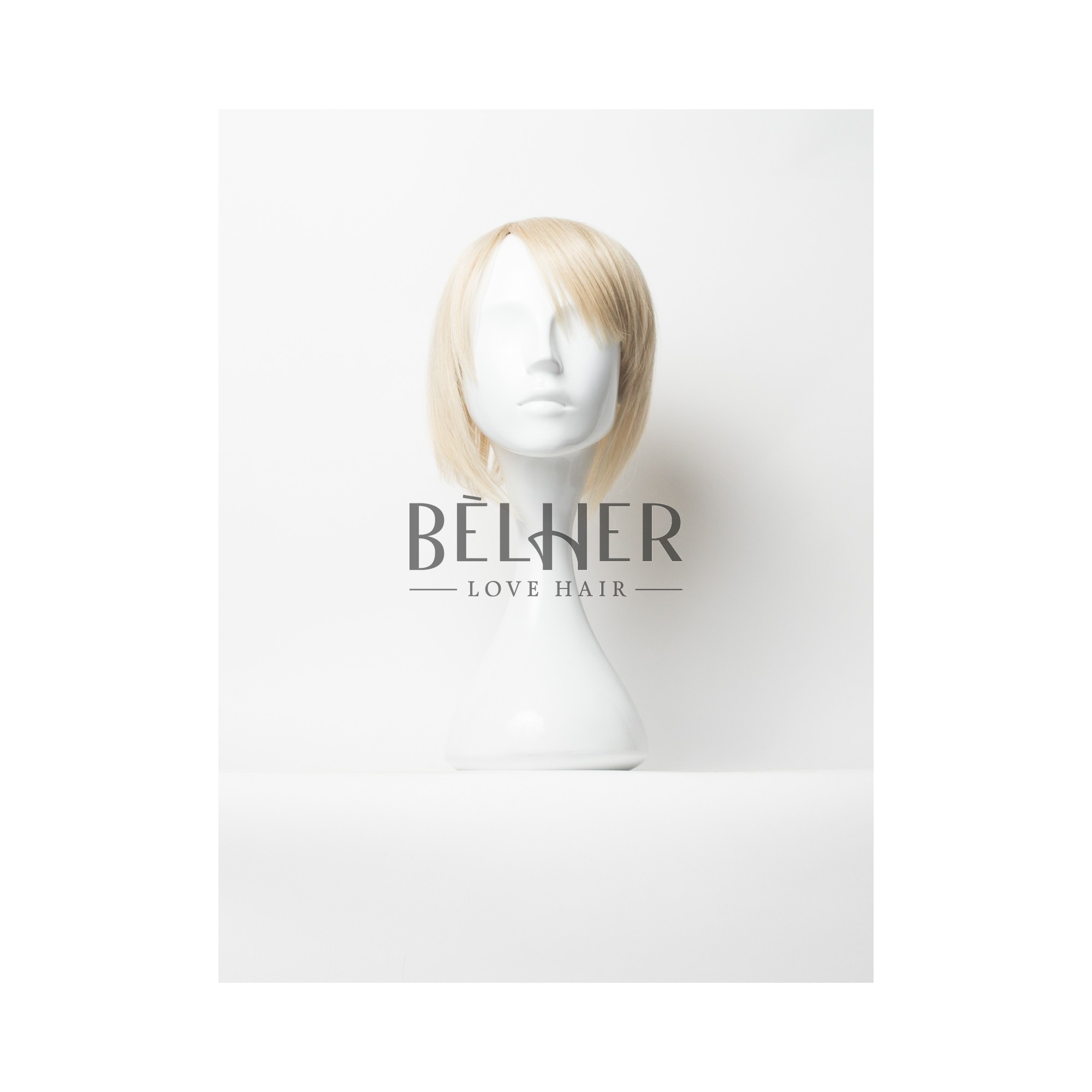 Peruca partiala naturala clip-on blond cenusiu
