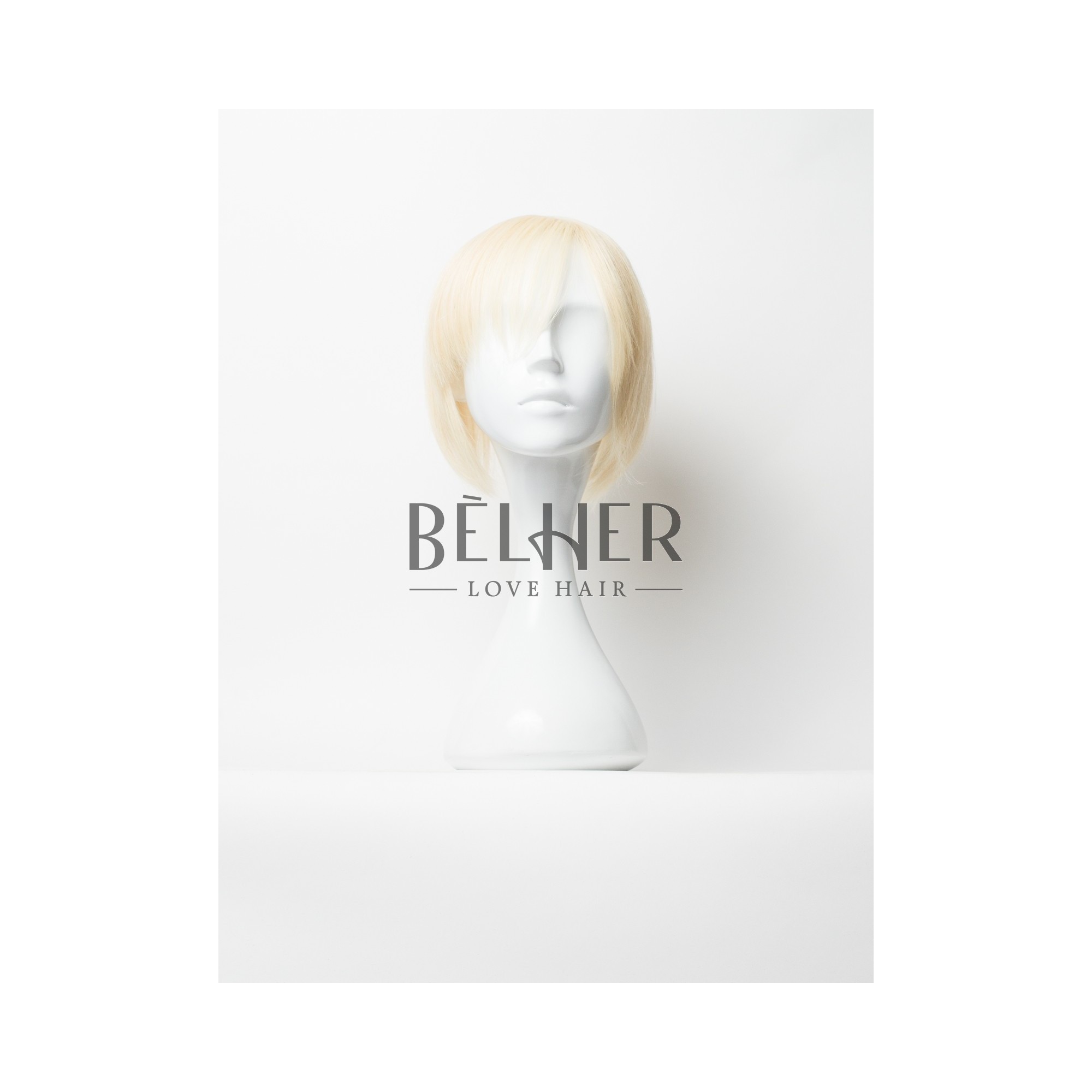 Peruca partiala naturala clip-on blond deschis