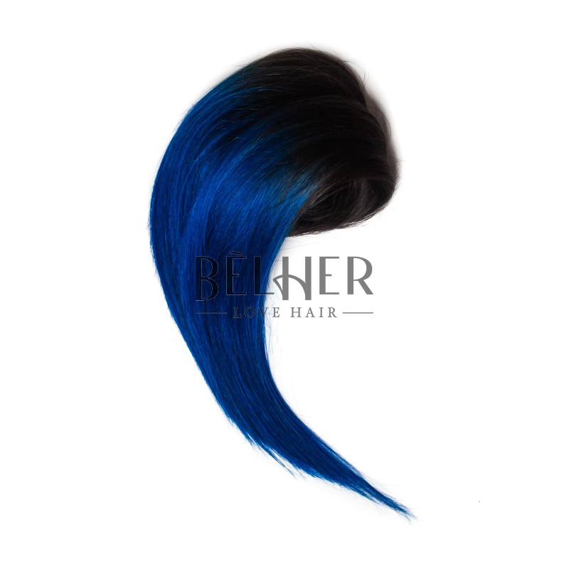Extensii Ombre Brunet/Albastru Clip-On DELUXE Extensii Ombre Brunet/Albastru Clip-On DELUXE