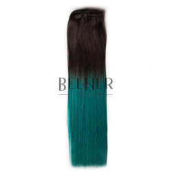 Extensii Ombre Saten/Teal Clip-On DELUXE