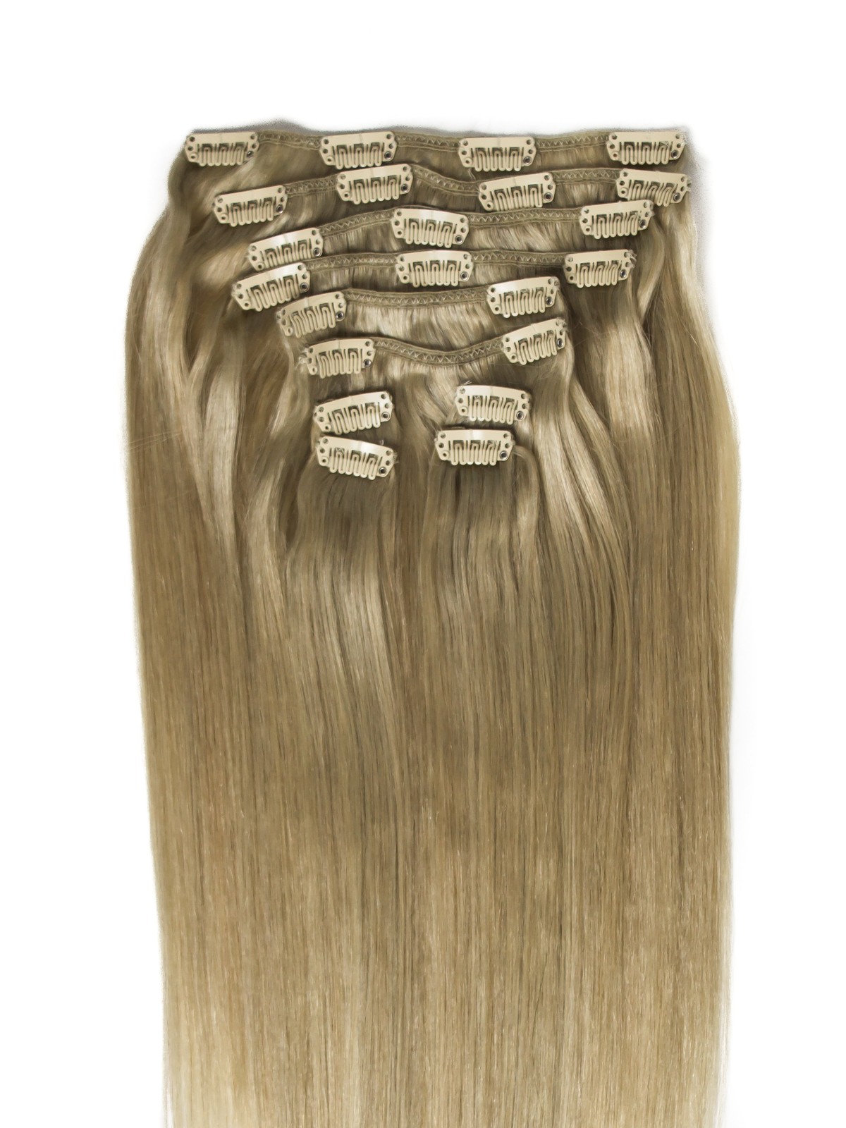 Extensii Clip-On PREMIUM Blond Argintiu