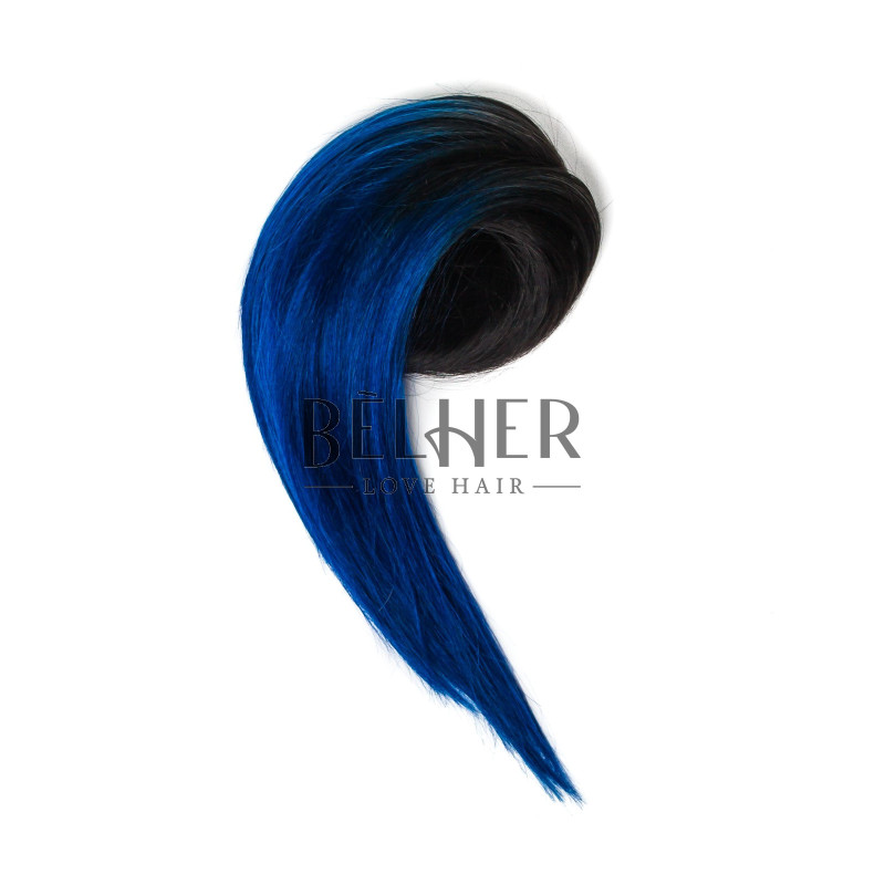 Extensii Ombre Brunet/Albastru Clip-On Premium Extensii Ombre Brunet/Albastru Clip-On Premium