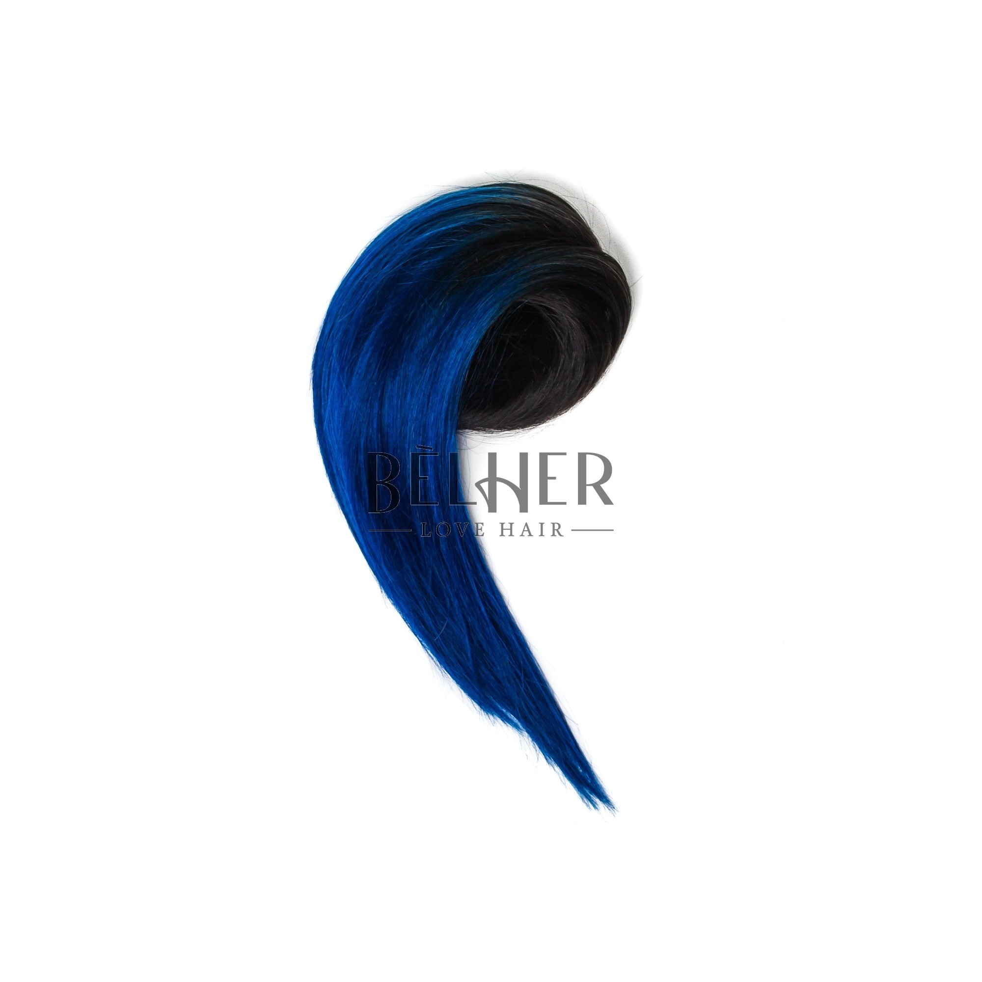 Extensii Clip On Premium Ombre Brunetalbastru Belherro
