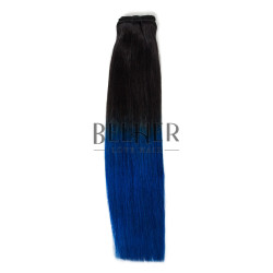 Extensii Ombre Brunet/Albastru Clip-On Premium