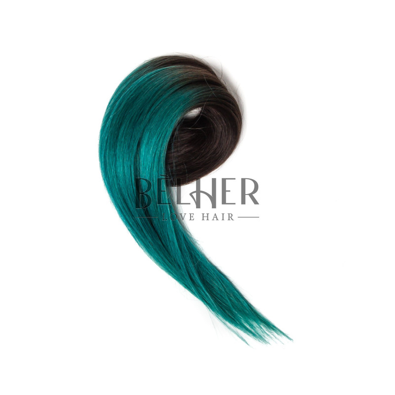 Extensii Ombre Saten/Teal Clip-On Premium Extensii Ombre Saten/Teal Clip-On Premium