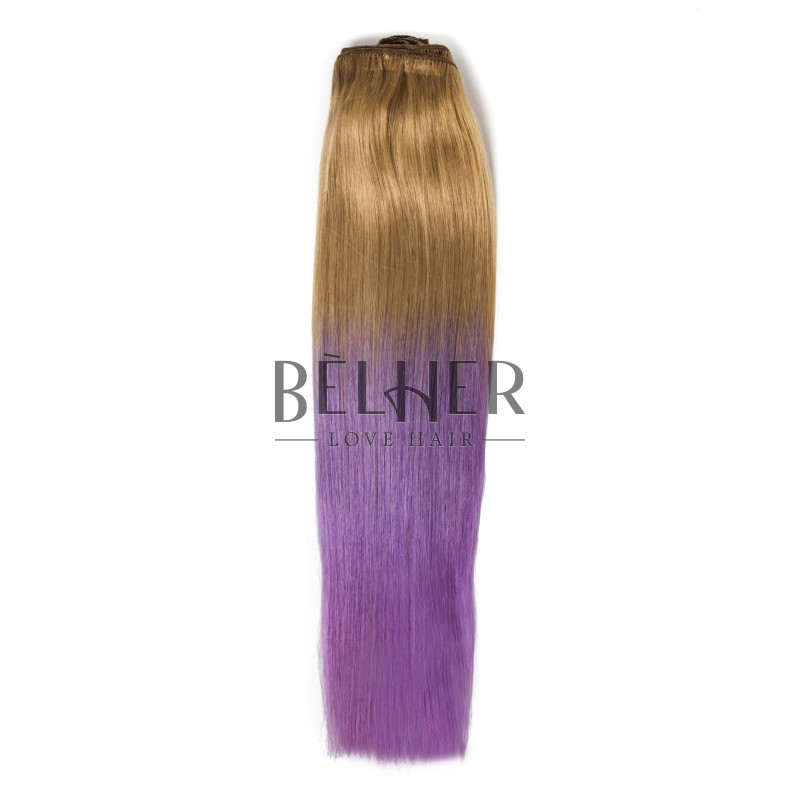 Extensii Blond Aluna/Purple Clip-On Premium