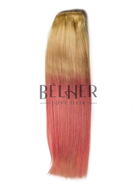 Extensii Ombre Blond/Pink Pastel
