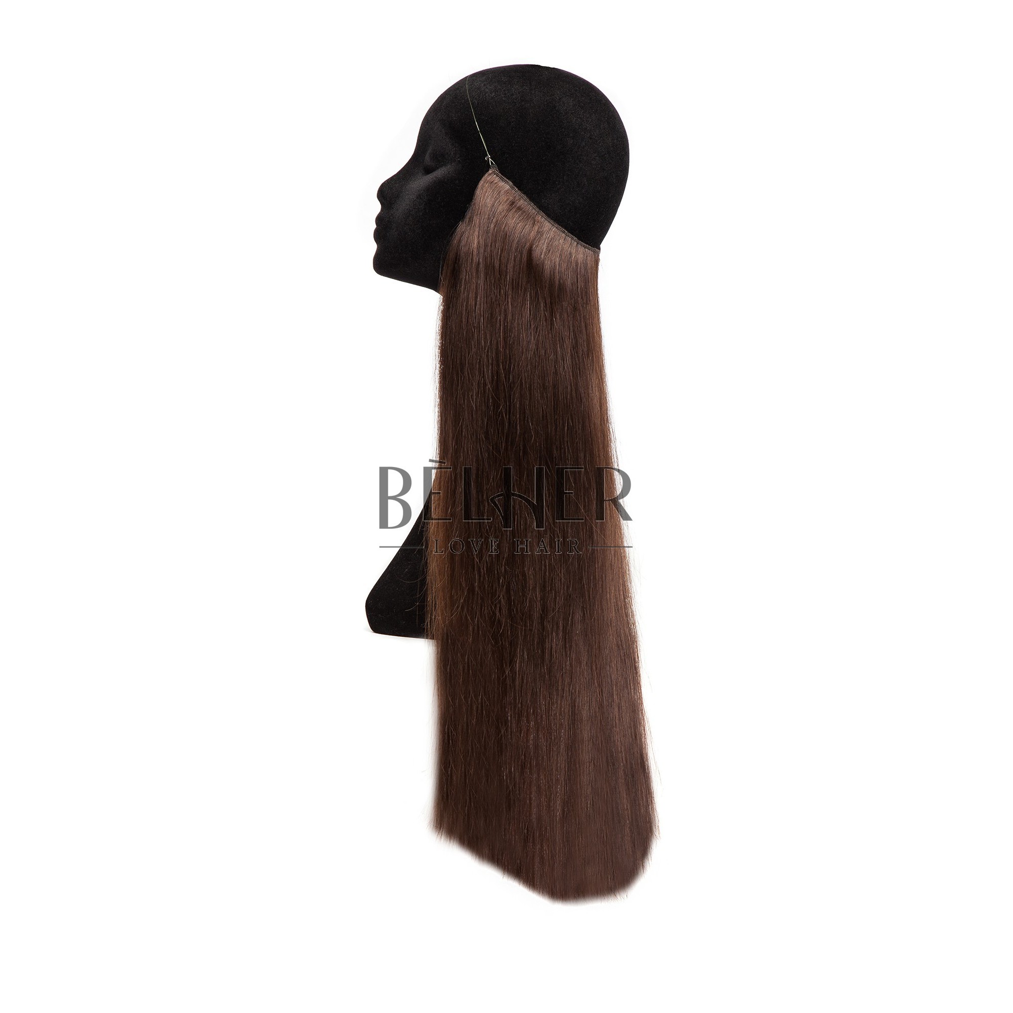 Extensii flip-in deluxe saten inchis