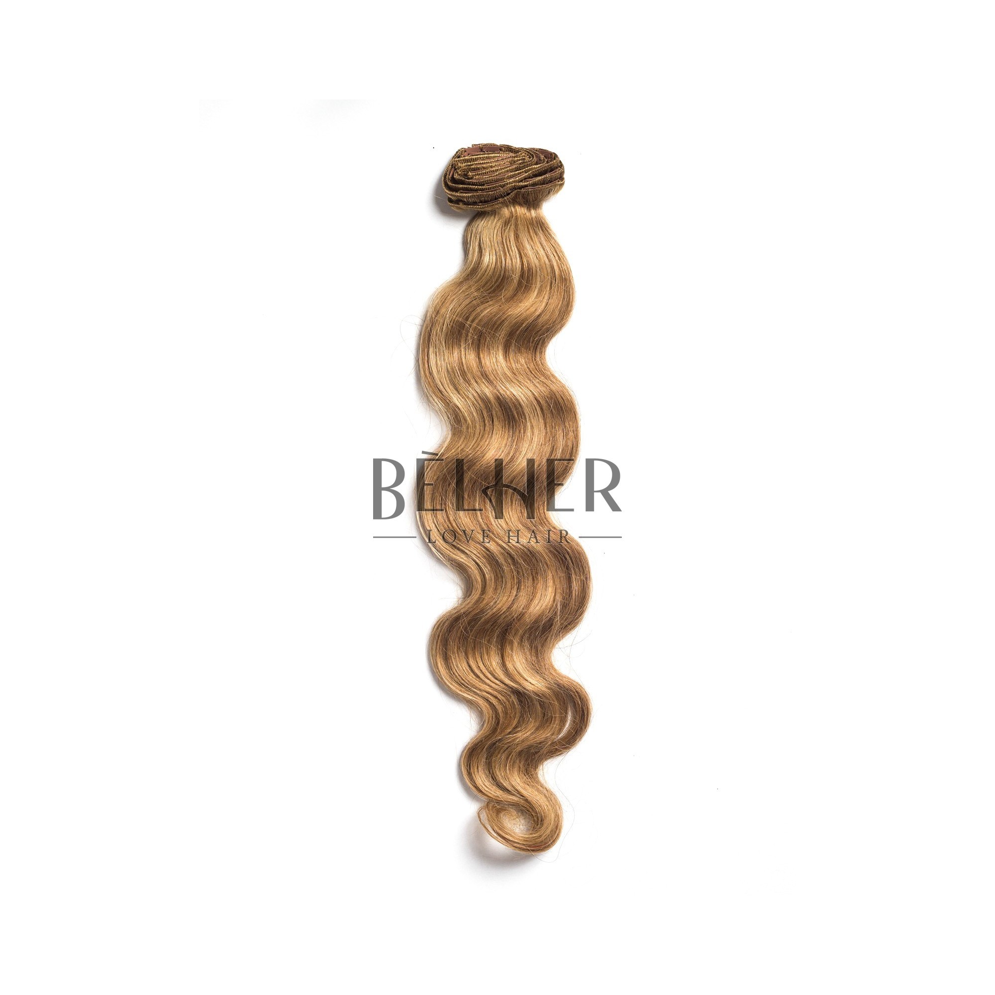 Extensii Clip-On Ondulat Premium Mix Blond Cenusiu