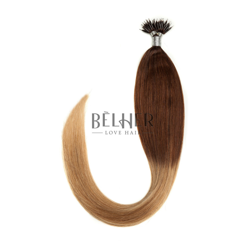 Extensii Nano-Ring Ombre Saten/Blond Aluna