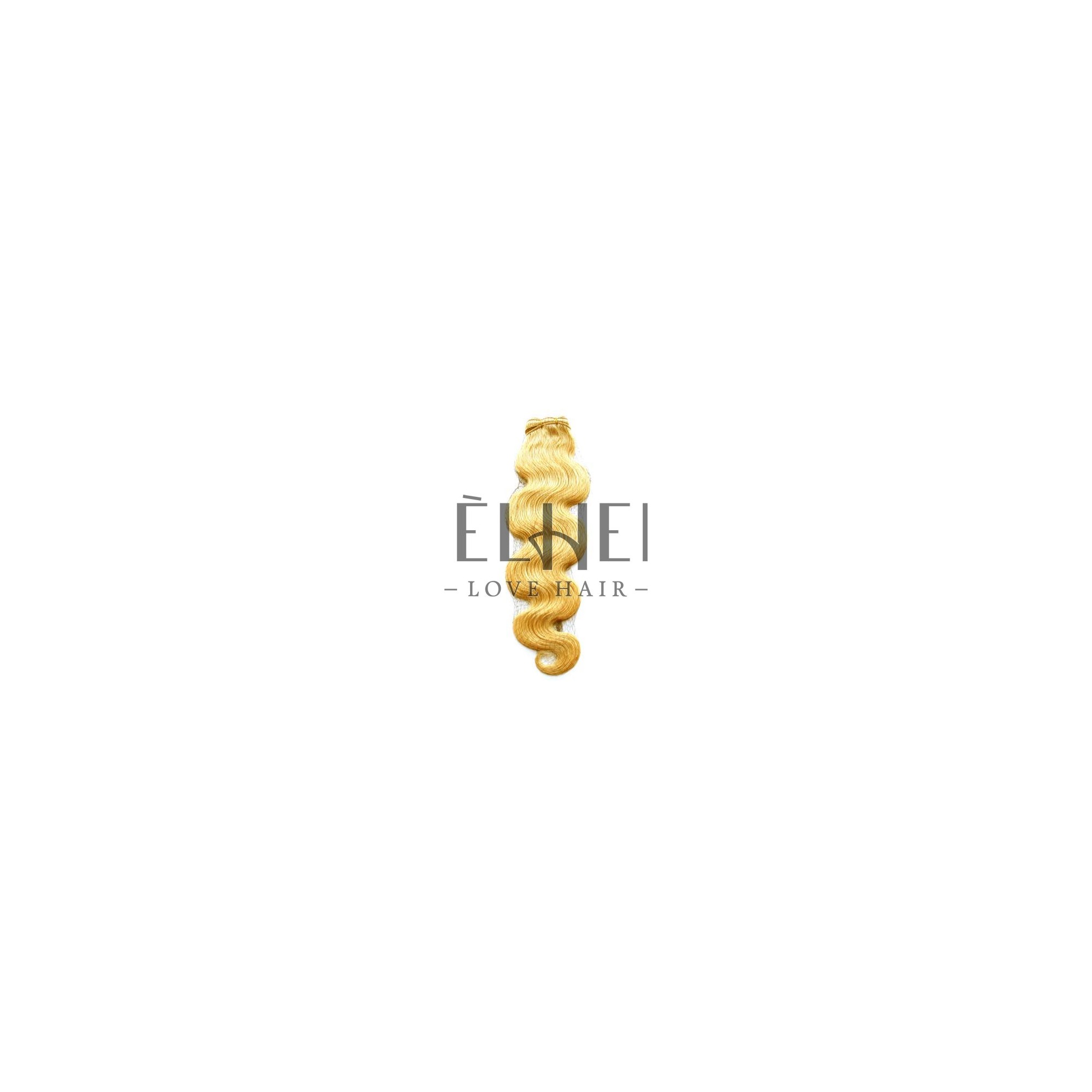 Extensii cusute ondulat blond auriu