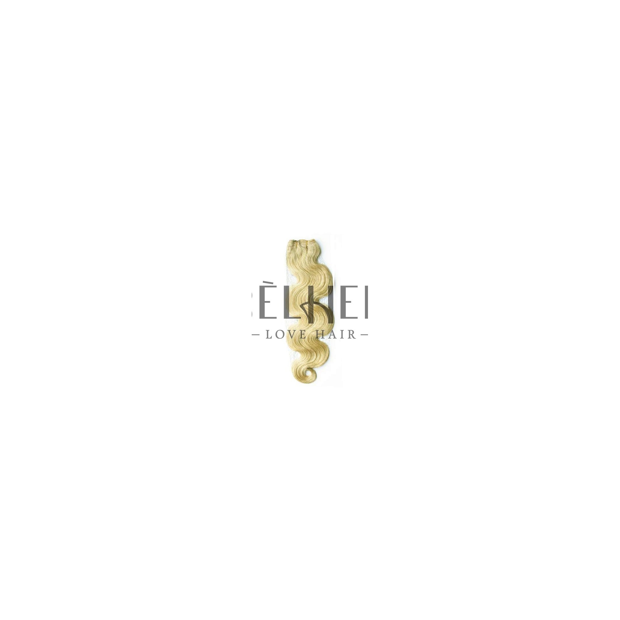 Extensii cusute ondulat blond platinat