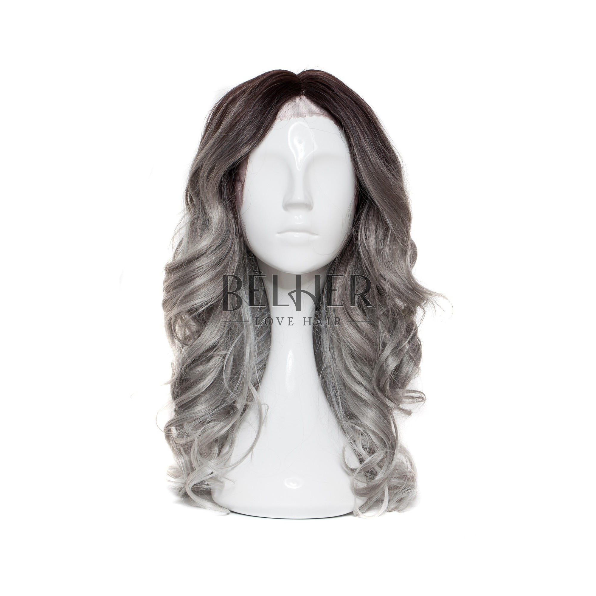 Peruca beth ombre gri
