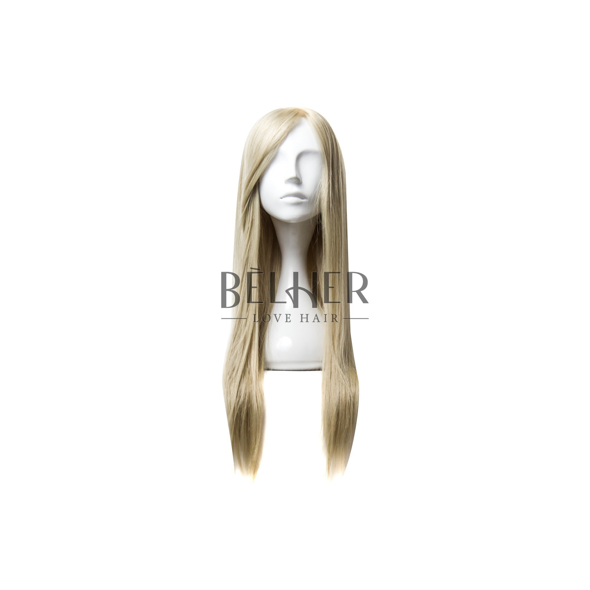 Peruca naturala tabia blond argintiu