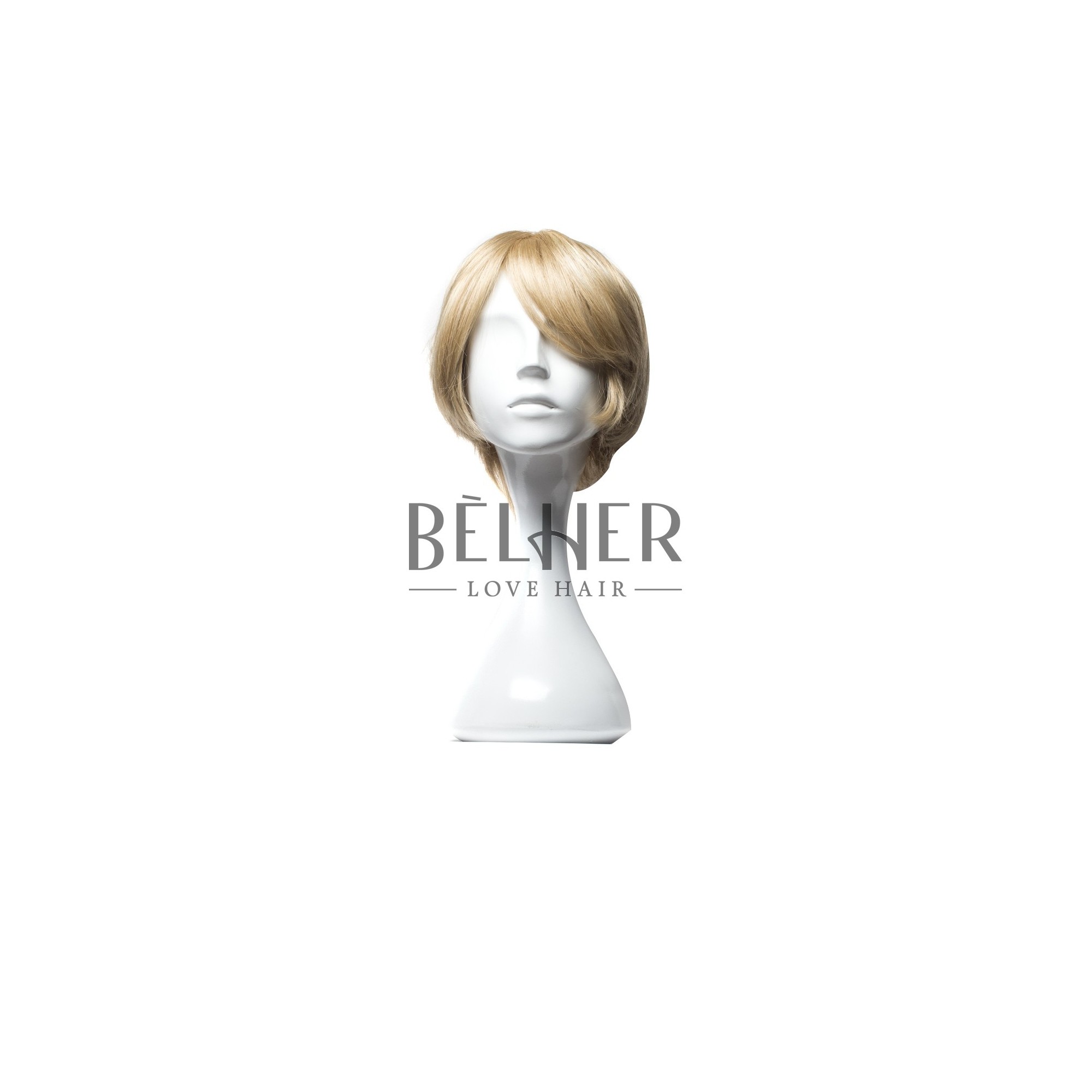 Peruca naturala edna blond cenusiu deschis