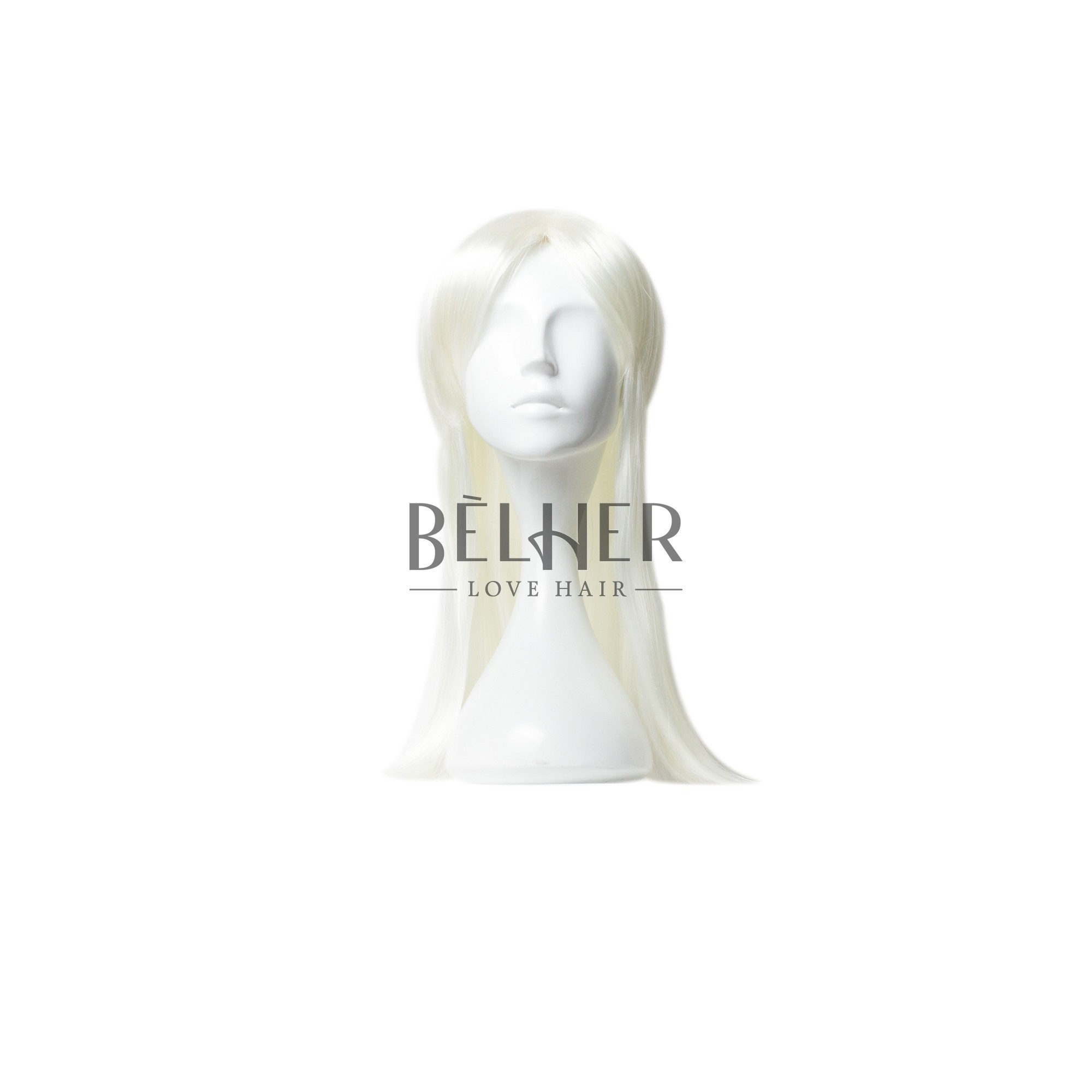 Peruca partiala clip-on blond alb