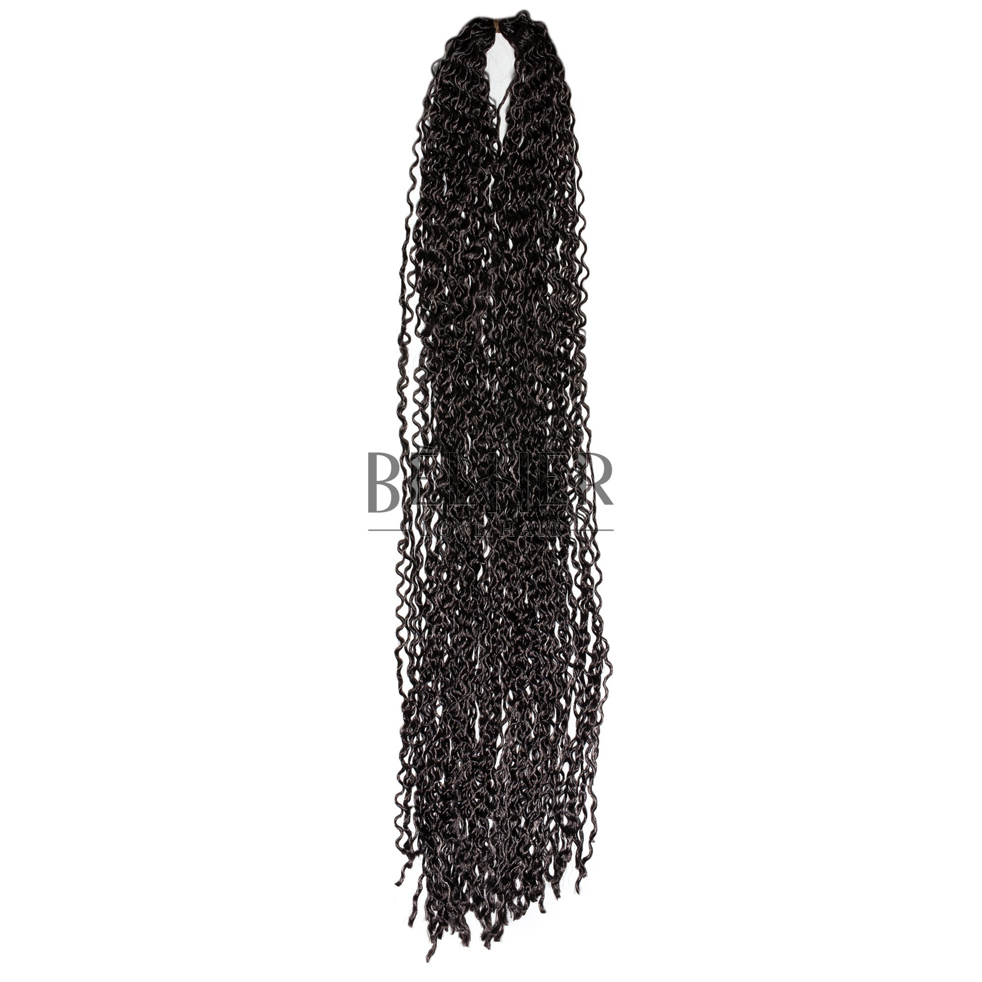 Par curly negru natural