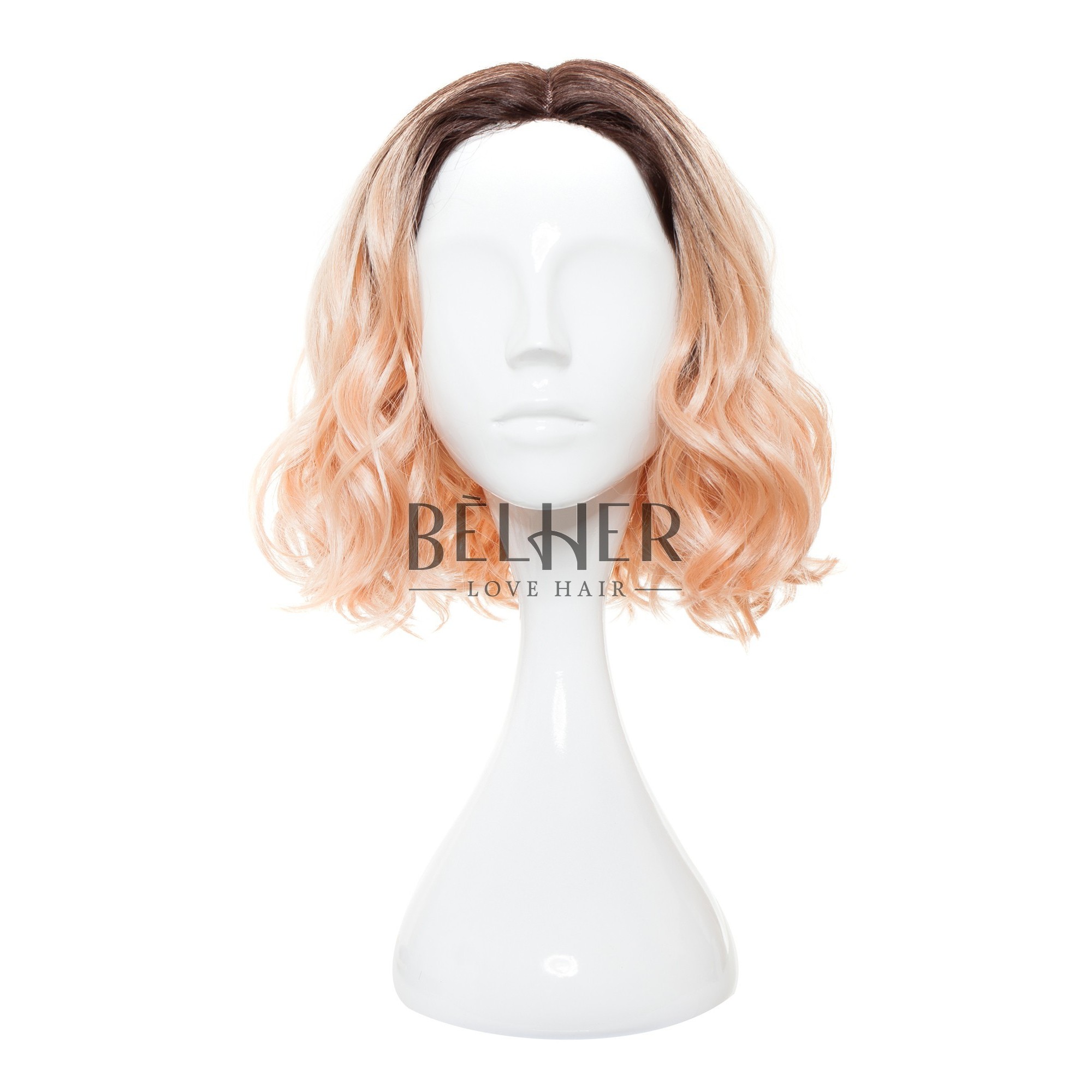 Peruca heidi ombre roz pastel