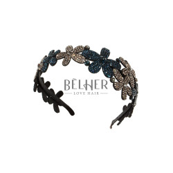 Bentita Ocazie 3 Flori Cristale Bleu Gri