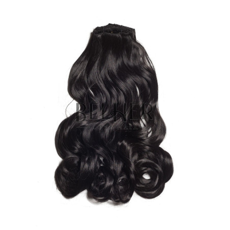 Negru Natural Extensii Clip-On