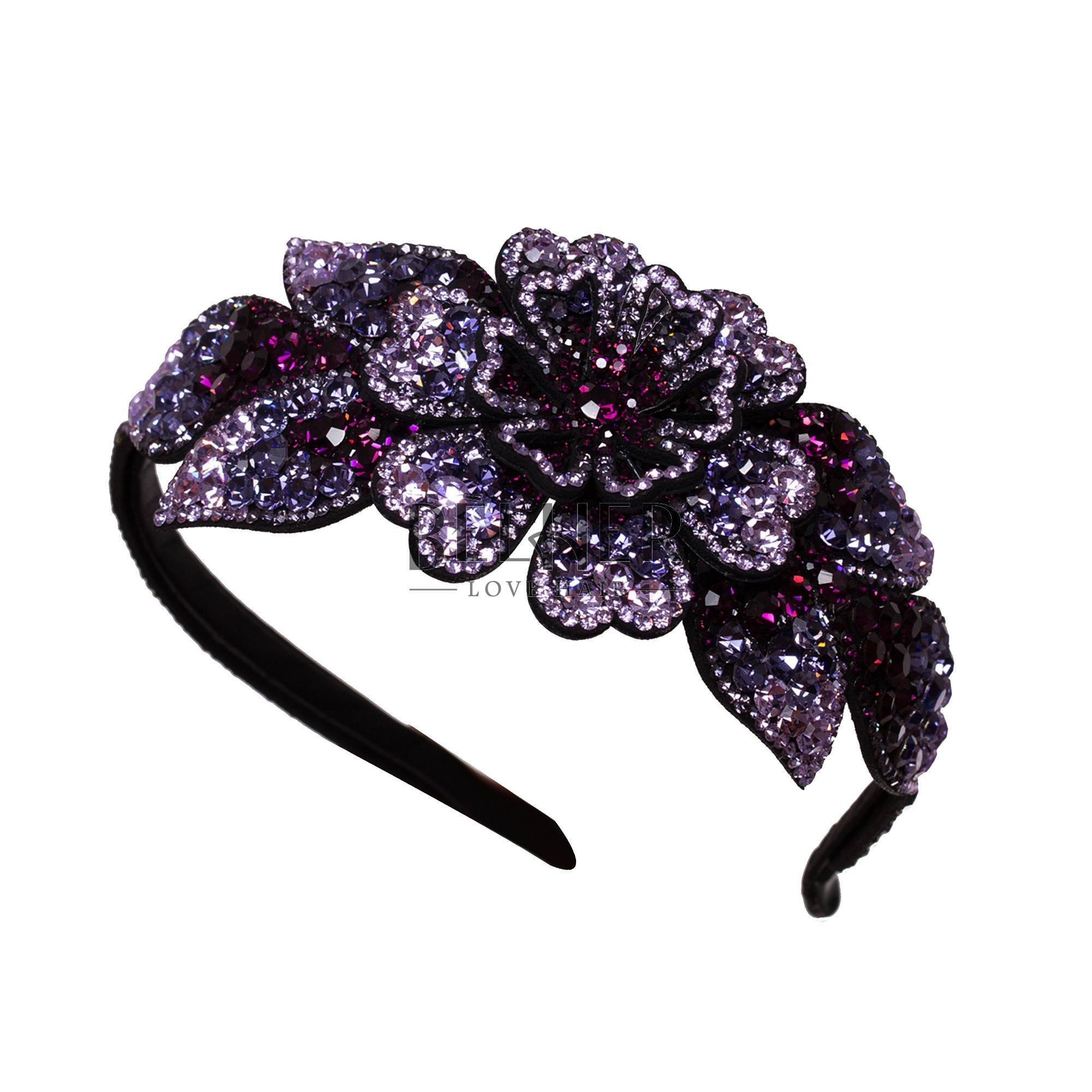 Coronita floare cristale 3d mov lila