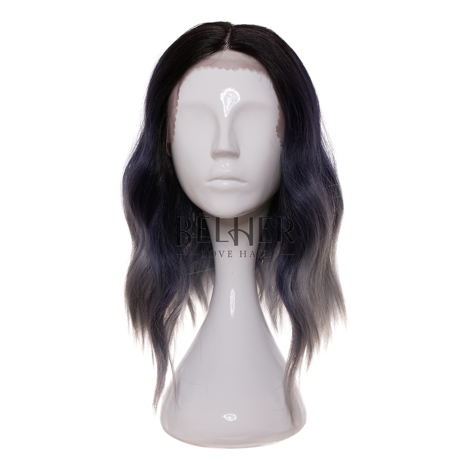 Peruca atena ombre denim blue