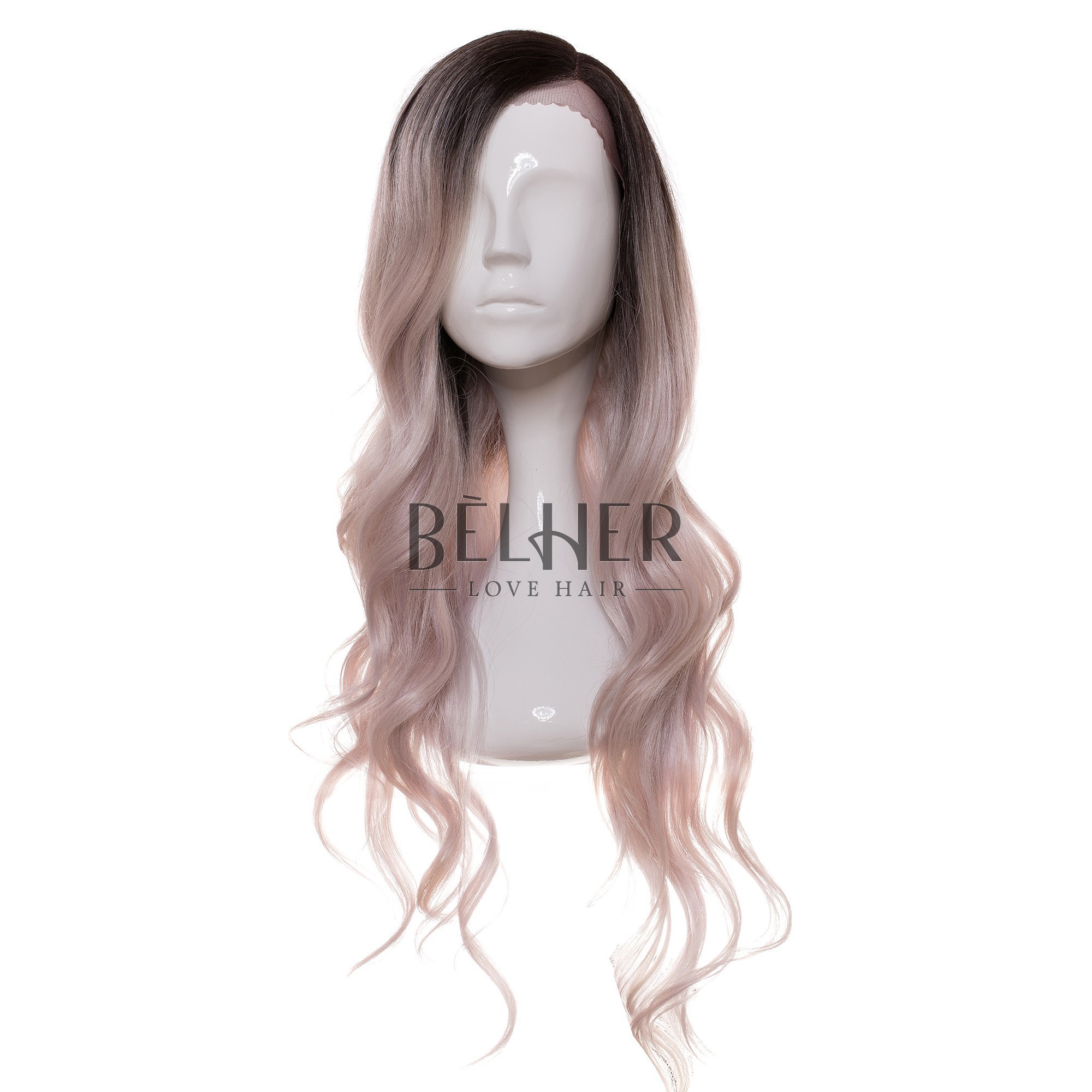Peruca claudia ombre roze