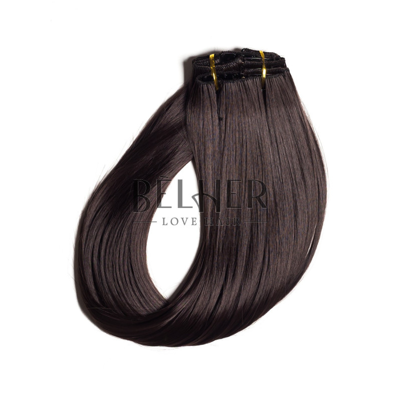 Saten Natural Extensii Clip-On